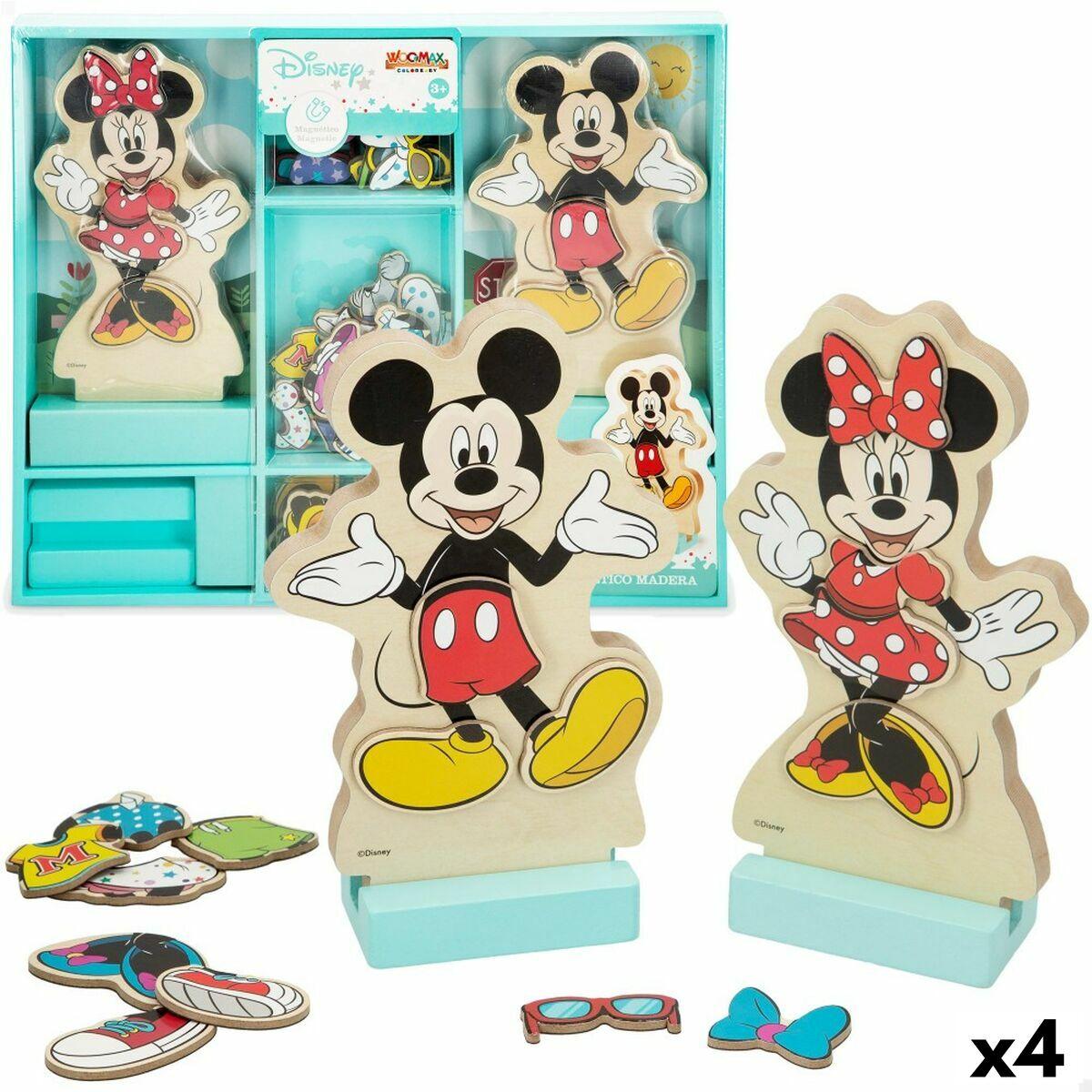 Disney Figursæt I Træ 54 Dele 4 Enheder 115 × 175 × 12 Cm