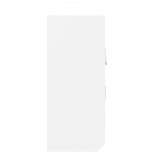 Nøgleskab 40x8,5x20 cm konstrueret træ og stål hvid
