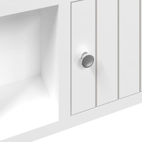 Nøgleskab 40x8,5x20 cm konstrueret træ og stål hvid