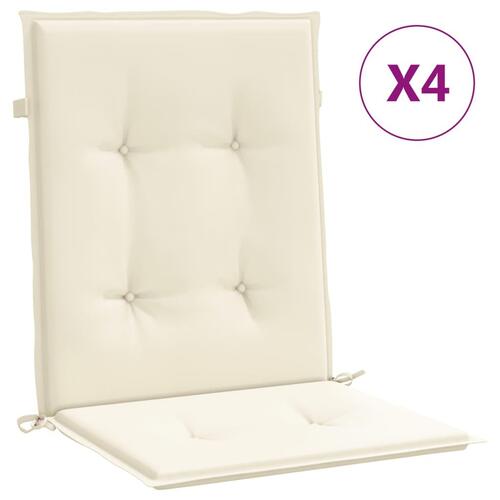 Hynder til havestol 4 stk. 100x50x4 cm cremefarvet (OUTLET A)