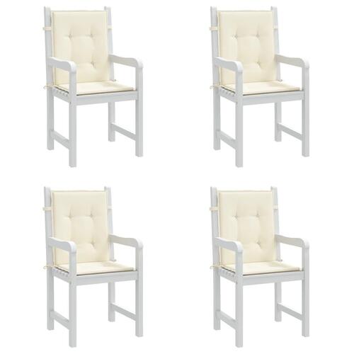 Hynder til havestol 4 stk. 100x50x4 cm cremefarvet (OUTLET A)