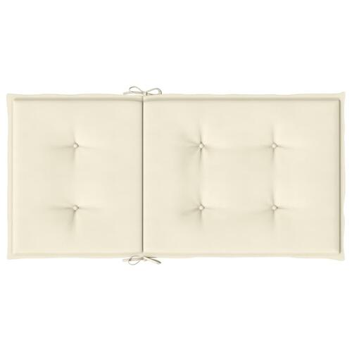 Hynder til havestol 4 stk. 100x50x4 cm cremefarvet (OUTLET A)