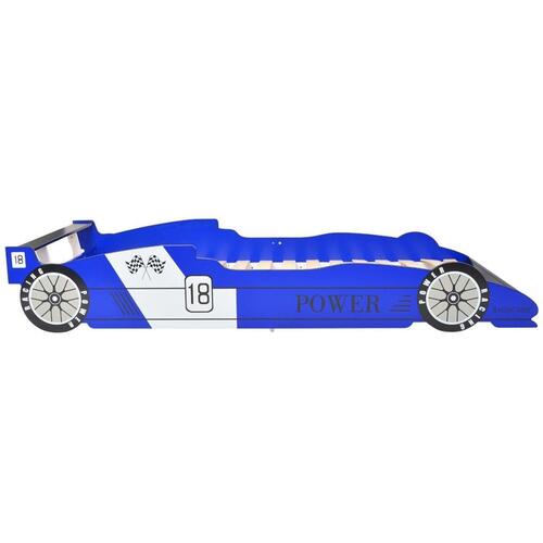 Racerbilseng til børn 90 x 200 cm blå