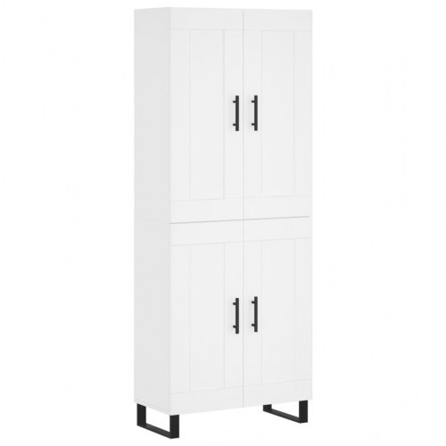 Højskab 69,5x34x180 cm i konstrueret træ - hvid