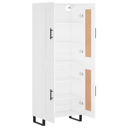 Højskab 69,5x34x180 cm i konstrueret træ - hvid