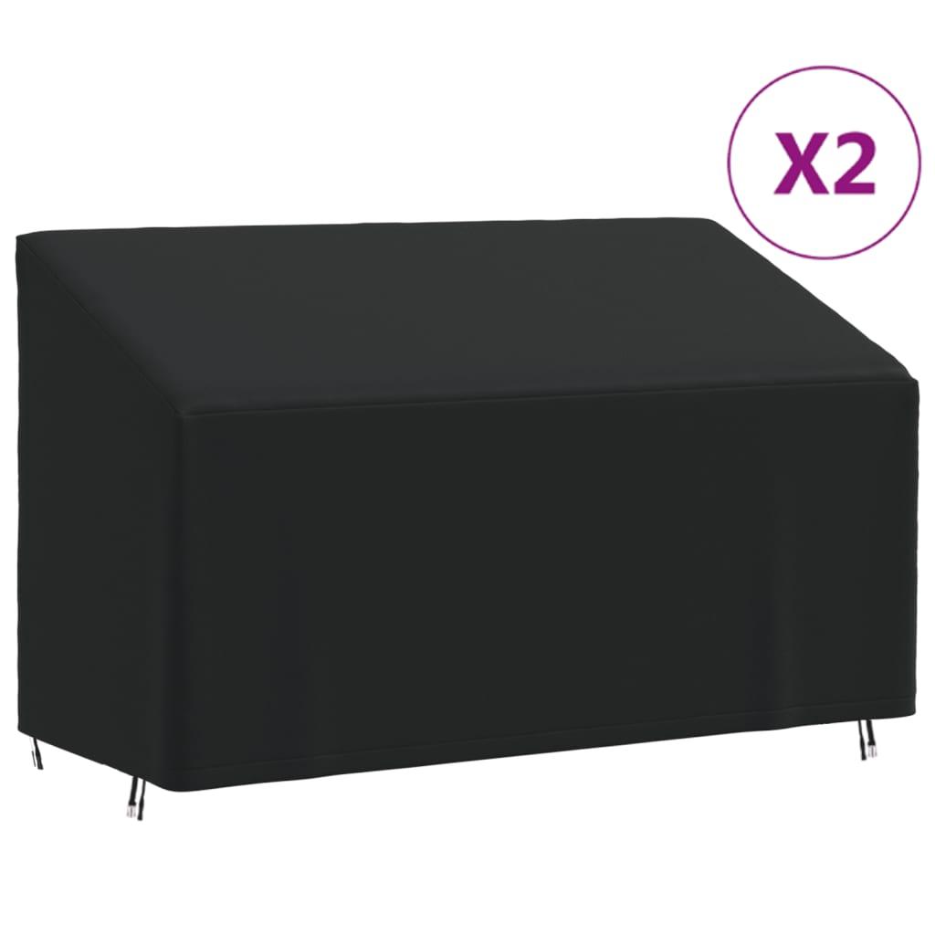 Overtræk 3-pers. bænk 2 stk. 165x70x65/94 cm 420D oxfordstof