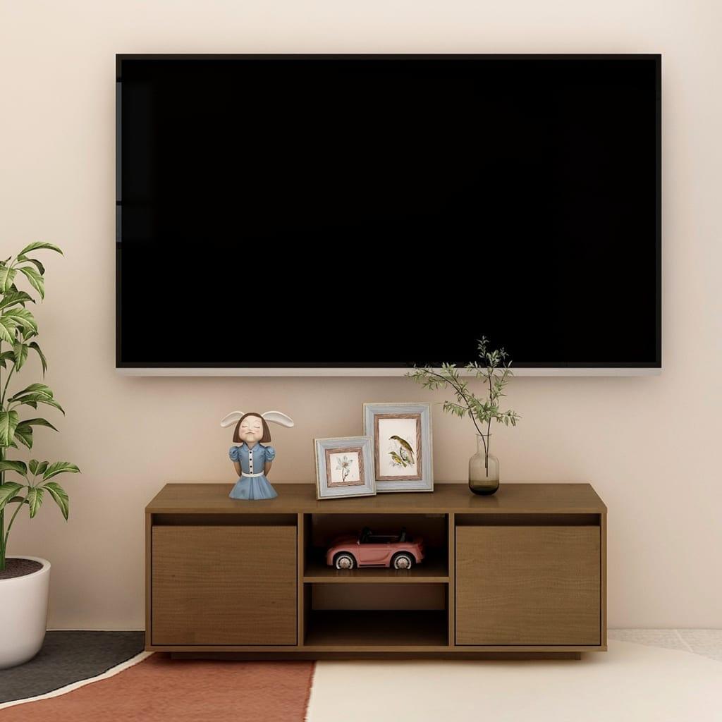 Skab 110x30x40 Massivt Fyrretræ Gyldenbrun