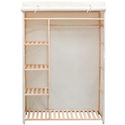 Garderobe stof og fyrretræ 110 x 40 x 170 cm