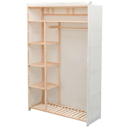 Garderobe stof og fyrretræ 110 x 40 x 170 cm