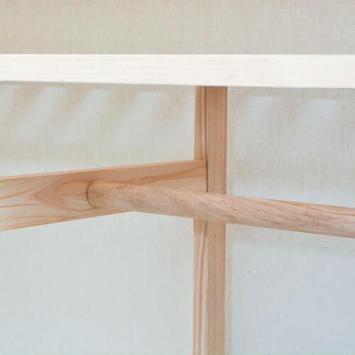 Garderobe stof og fyrretræ 110 x 40 x 170 cm
