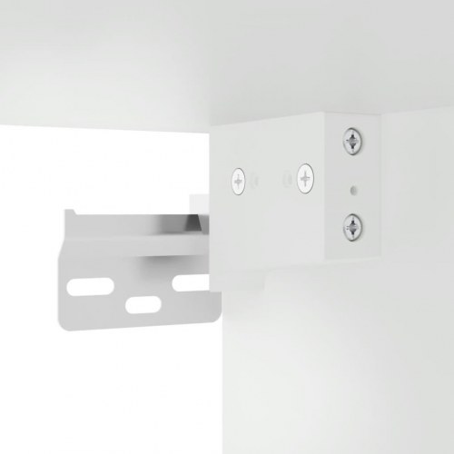 Væghængt tv-bord med LED-lys 30 × 28,5 × 30 cm - hvid