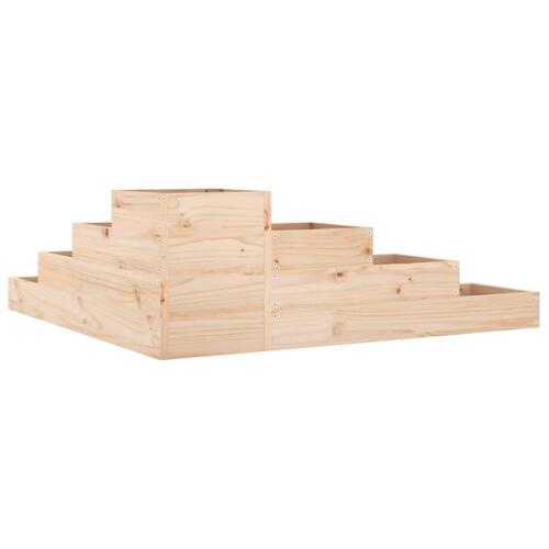 Plantekasse 4 niveauer 106x104,5x36 cm massivt fyrretræ