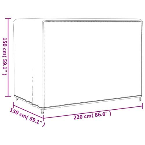 Overtræk til havemøbler 2 stk. 220x150x150 cm oxfordstof
