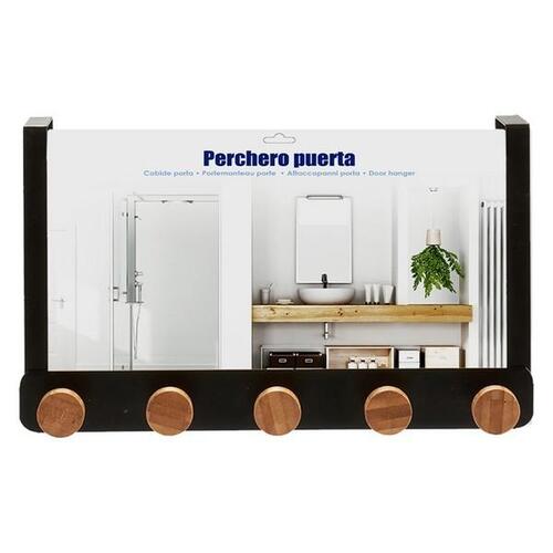 Knagerække til dør Bambus (8,5 x 20 x 33,2 cm)