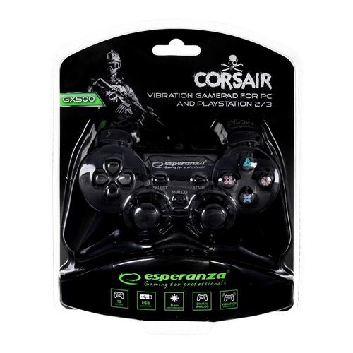 Wireless Gaming Controller Esperanza Corsair GX500 Sort PC PlayStation 3 PlayStation 2