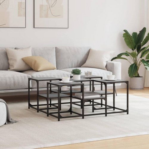 Sofabord 91 × 91 × 40 cm i konstrueret træ - grå sonoma-eg