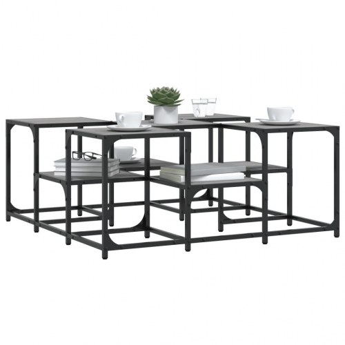 Sofabord 91 × 91 × 40 cm i konstrueret træ - grå sonoma-eg