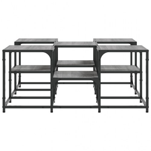 Sofabord 91 × 91 × 40 cm i konstrueret træ - grå sonoma-eg