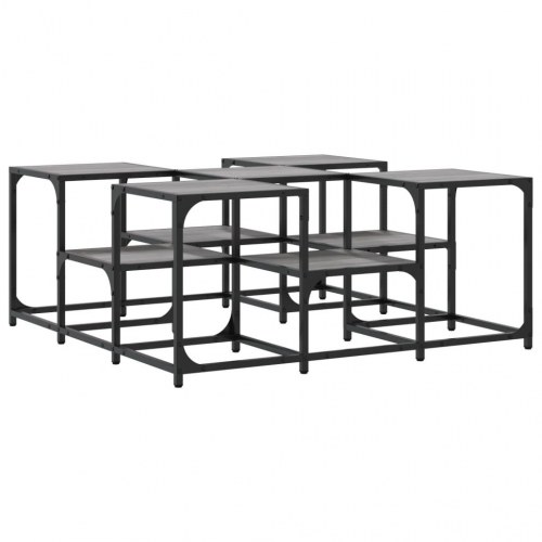 Sofabord 91 × 91 × 40 cm i konstrueret træ - grå sonoma-eg