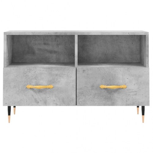 Tv-bord 80x36x50 cm konstrueret træ betongrå