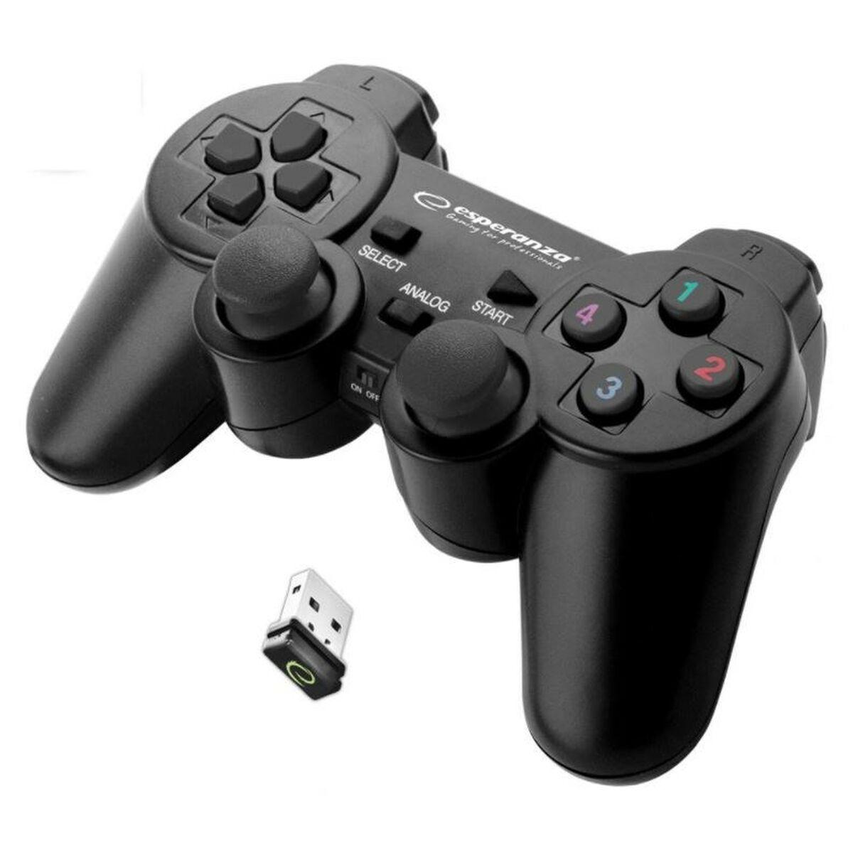 Wireless Gaming Controller Esperanza Gladiator Gx600 Usb Hvid Sort Playstation