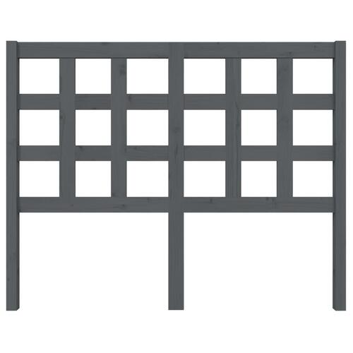 Sengegærde 125,5x4x100 cm massivt fyrretræ grå