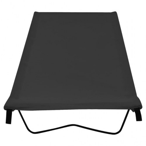 Campingseng 180 × 60 × 19 cm - oxfordstof og stål, sort