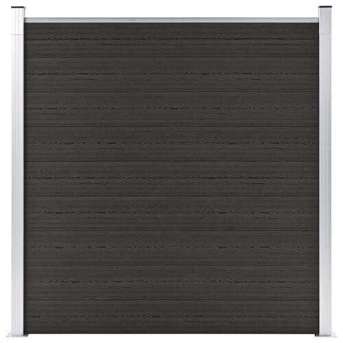 Hegnspanel 180x186 cm WPC sort