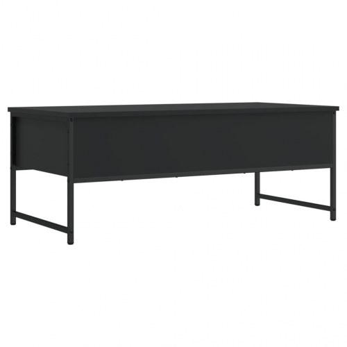Sofabord i sort konstrueret træ med 2 skuffer - 101 × 49 × 39,5 cm