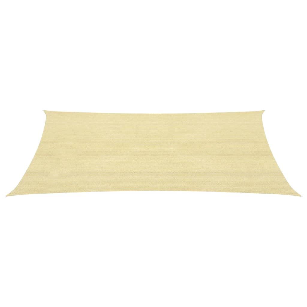 Solsejl HDPE firkantet 2 x 2 m beige
