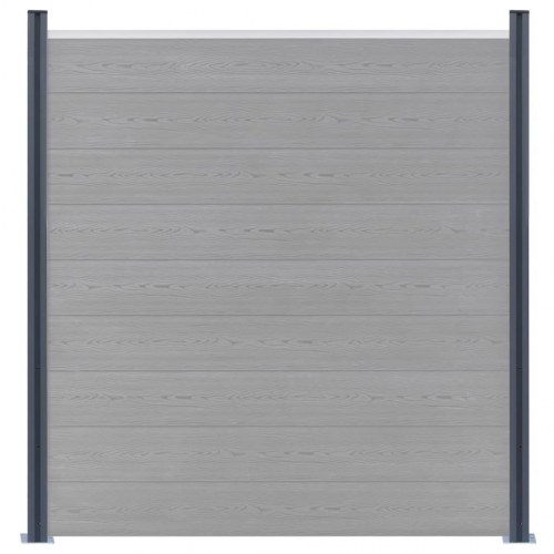 Hegnspæle 2 stk. 185 cm aluminium mørkegrå