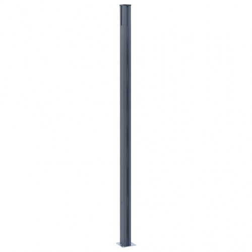Hegnspæle 2 stk. 185 cm aluminium mørkegrå