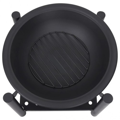 Bålfad med ildrager 54x54x55 cm stål