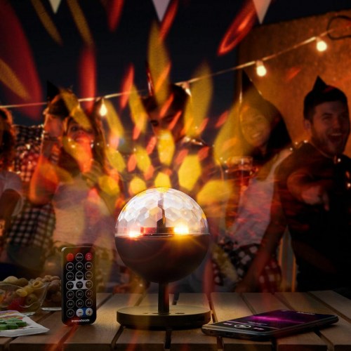 LED diskolys med højttaler - Istarlyt, genopladelig