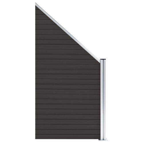 Hegnspanel 95x(105-180) cm WPC sort