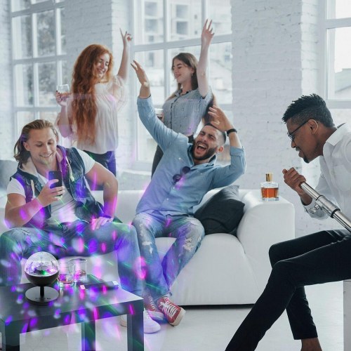 LED diskolys med højttaler - Istarlyt, genopladelig