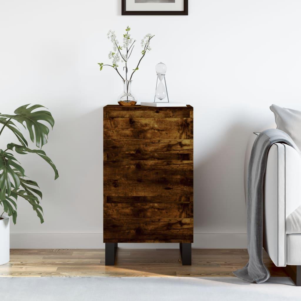 Skænk 40×35×70 cm i konstrueret træ - røget egetræsfarve