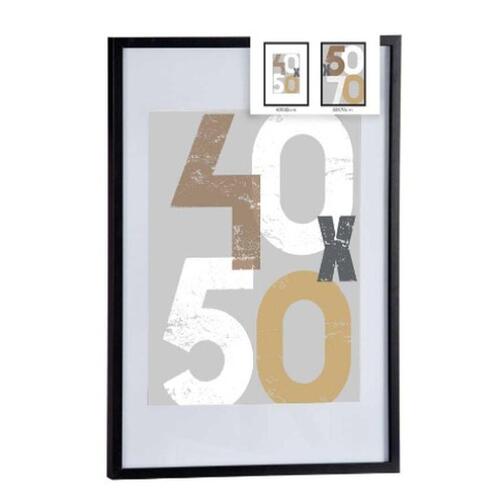 Væg billedramme Sort Plastik Træ MDF 52,5 x 2,5 x 72,5 cm (6 enheder)