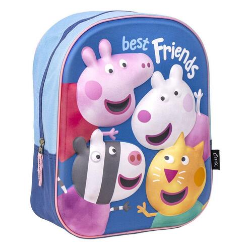3D Børnetaske Peppa Pig Blå 25 x 33 x 10 cm