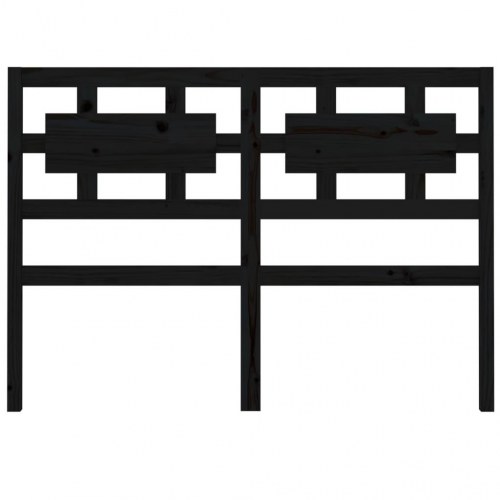 Sengegærde 145,5x4x100 cm massivt fyrretræ sort