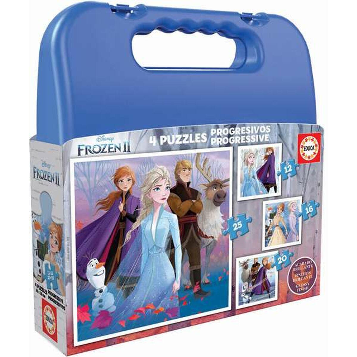 Sæt Med Puslespil Educa Frozen Dele