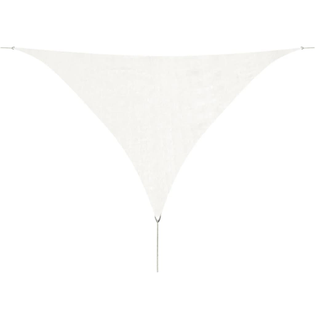 Solsejl HDPE trekantet 5x5x5 m hvid