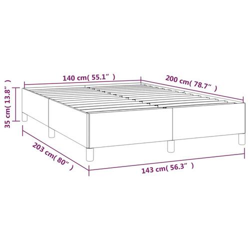 Sengeramme uden madras 140x200 cm stof sort