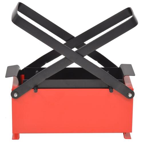 Briketpresser til papir 34x14x14 cm sort og rød