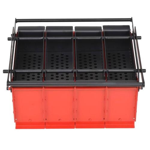 Briketpresser til papir 38x31x18 cm sort og rød