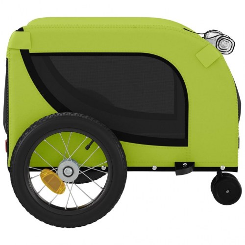 Hundetrailer til cykel i oxfordstof og jern - grøn/sort