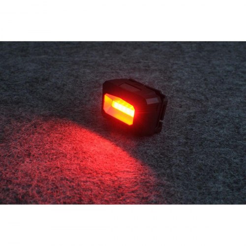 Libox LB0107 genopladelig LED lommelygte (rød/hvid/sort)