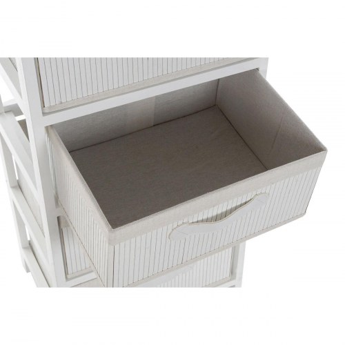 Kommode - hvid bambus & paulownia, 42 × 32 × 98 cm