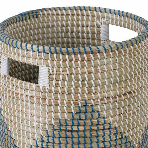 Set med kurve 38 x 38 x 50 cm Natur Grå Naturlig fiber (2 Dele)