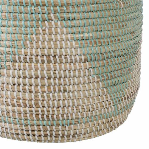 Set med kurve 38 x 38 x 50 cm Natur Grå Naturlig fiber (2 Dele)